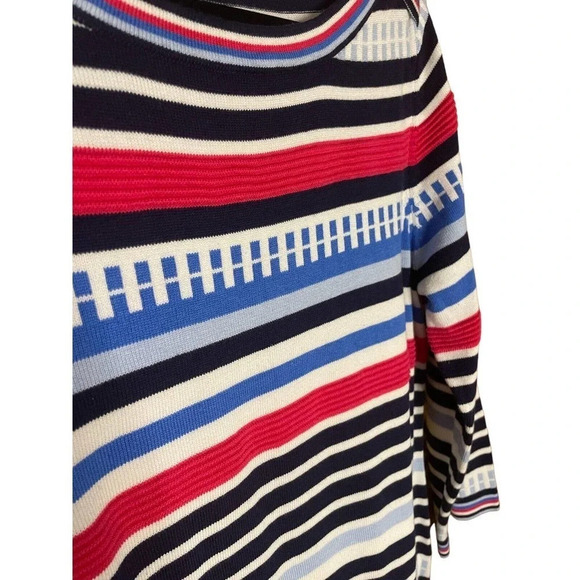 Tommy Hilfiger Women's 3/4 Sleeve Boat Neck Sweater Size Medium Nautical - Picture 3 of 8